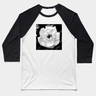 White Flower Baseball T-Shirt